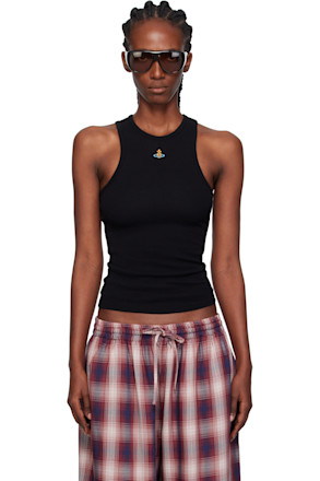 Black 90s Vest Tank Top