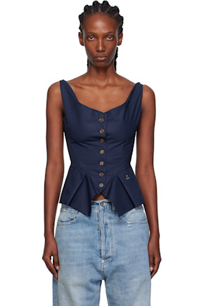 Navy Monday Vest Top
