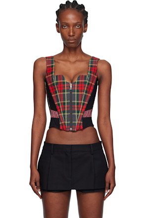 Red & Green Juliet Corset Top