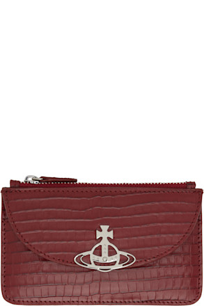 Red Half Moon Card Holder