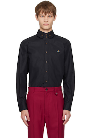 Black Two Button Krall Shirt