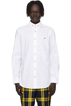 White Two Button Krall Shirt
