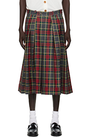 Red & Green Culottes Shorts