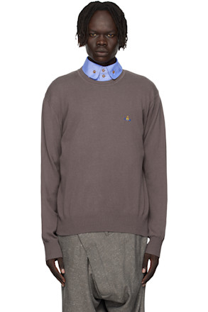 Brown Alex Round Neck Sweater