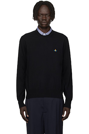 Black Alex Round Neck Sweater
