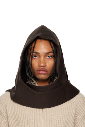 Brown Head Wrap Hooded Scarf