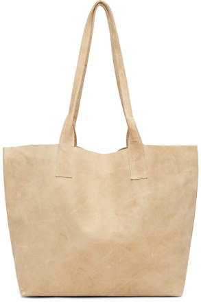 Beige Leather Tote