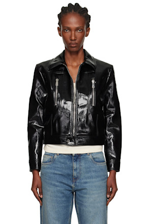 Black Cactus Faux-Leather Jacket