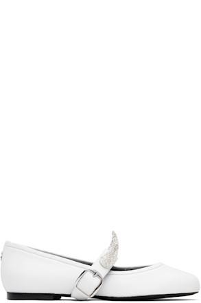 White Disney Horn Ballerina Flats