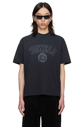Black Faded Collegiate T-shirt