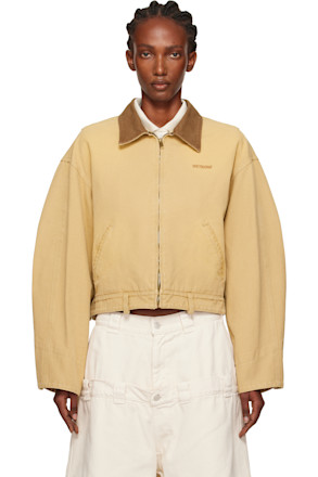 Beige Washed Work Jacket
