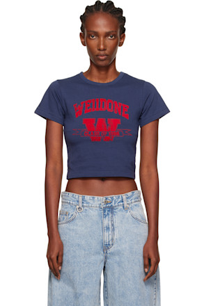 Navy '11' Print Slim-Fit T-shirt