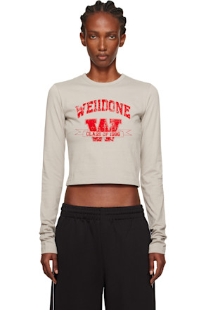 Taupe '11' Print Long-Sleeve T-shirt