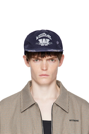 Navy Distressed Collegiate Cap