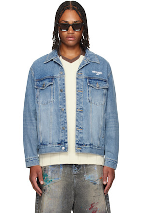Blue Logo Trucker Denim Jacket