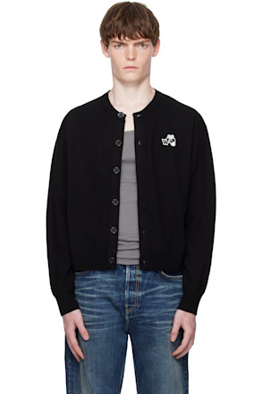 Black Teddy Logo Cardigan