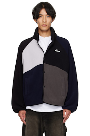 Multicolor Colorblock Fleece Jacket