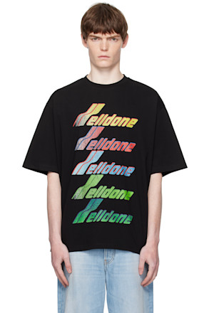 Black Multi Rainbow Logo T-shirt