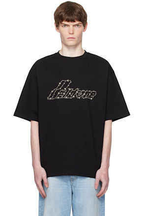 Black Pearly 'WE11DONE' Logo T-shirt