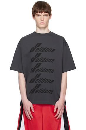 Gray 'WELLDONE' Front Logo T-shirt