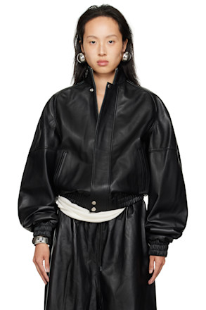 Black Blouson Leather Jacket