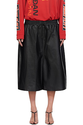 Black B Ball Leather Pants
