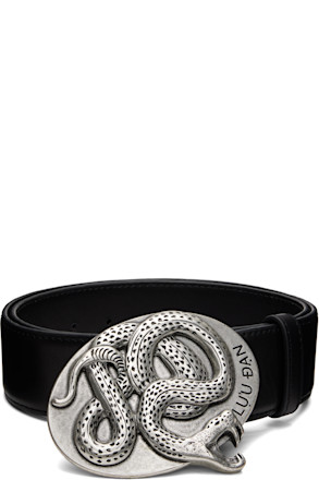 Black Twisted Snake Cowboy Belt