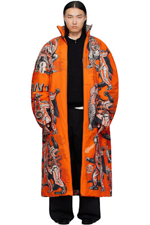 Orange Padded Lowdown Coat