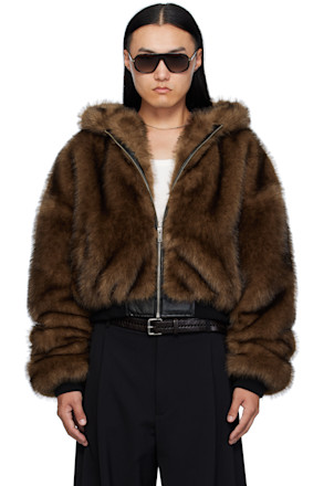 Brown Yeti Outlaw Faux-Fur Jacket