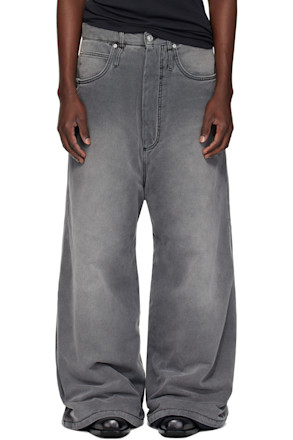 Gray Wadded Jeans