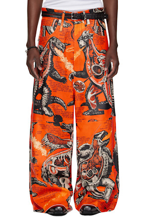 Orange Dumpster Leather Pants