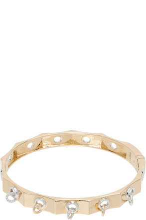 Gold Eyet Diamond Bracelet