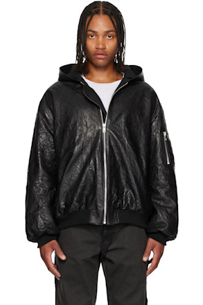 Black Zip Leather Jacket