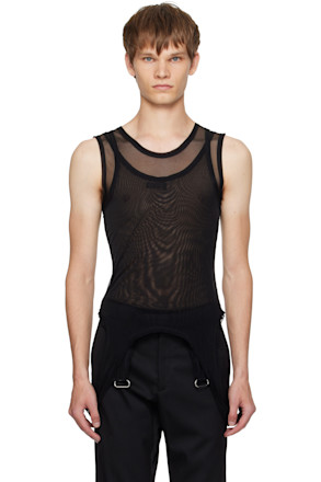 Black Garter Tank Top