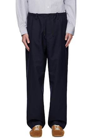 Navy Wool Trousers
