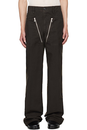 Brown Paneled Trousers