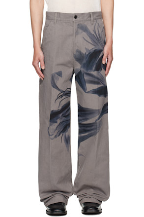 Gray Graphic Trousers