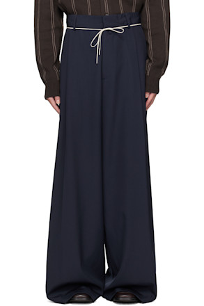 Navy Drawstring Trousers