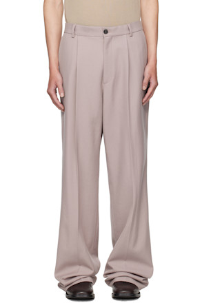 Purple Pleated Trousers