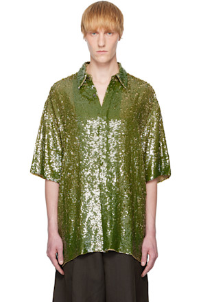 Khaki Sequin Shirt