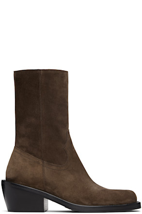 Brown Zip Boots