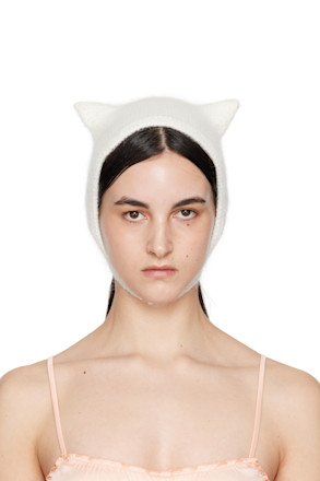 White Kitty Beanie