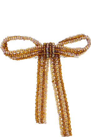 Orange Bow Hair Pin