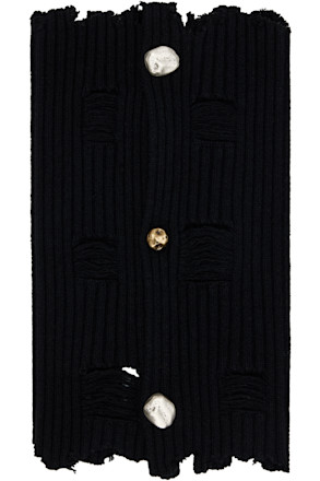 Black Roghen Wool Tube Scarf