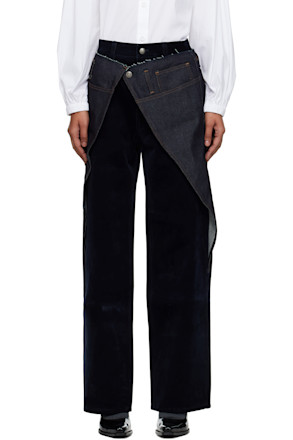 Navy Zoe Wrap Jeans