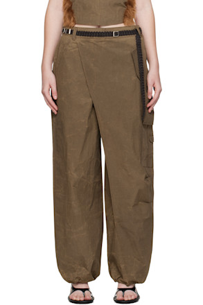 Brown Wrap Cargo Pants