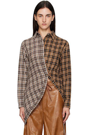 Brown Twist Check Shirt