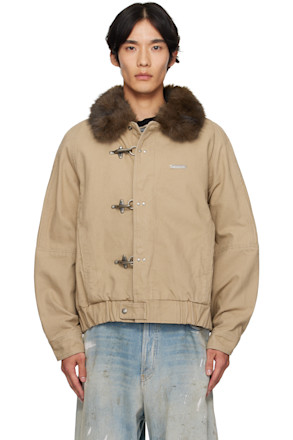 Beige Ortega Washed Cotton Jacket