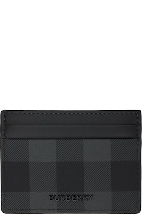 Black Check Card Holder
