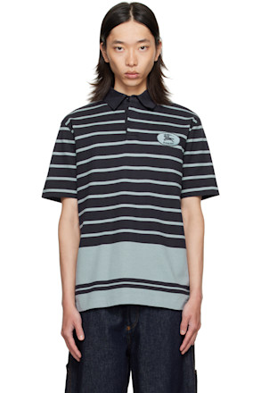 Navy Index Stripe Polo